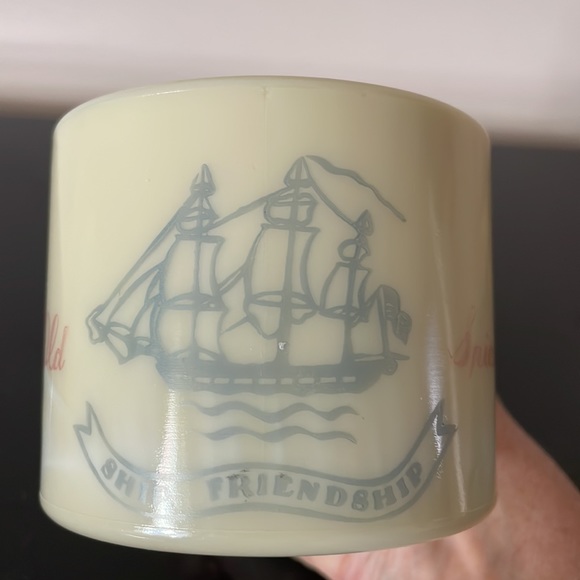 Old Spice Shaving Mug White Glass with Logo Old but like New - Picture 4 of 9